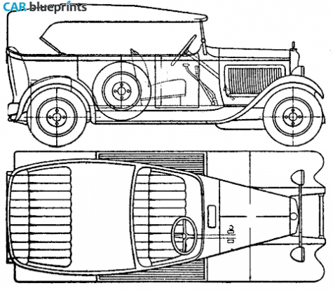 1932 Citroen C4 Torpedo Commercial Cabriolet blueprint