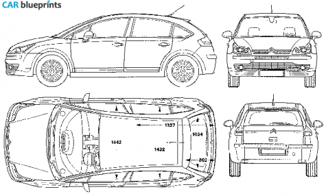 2004 Citroen C4 5-door Hatchback blueprint