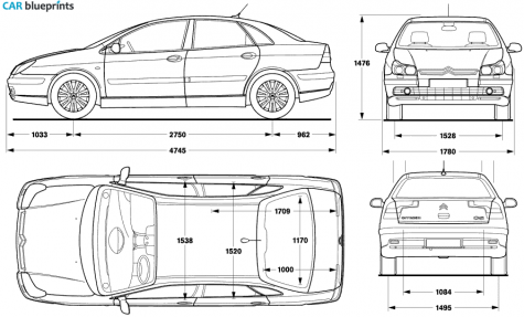 2006 Citroen C5 II Sedan blueprint