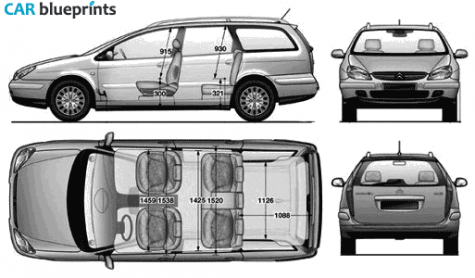 2001 Citroen C5 Break Wagon blueprint