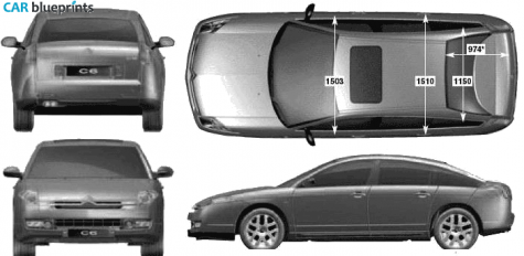 2006 Citroen C6 Hatchback blueprint