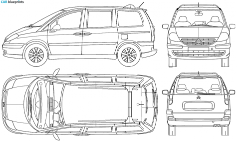 2006 Citroen C8 Minivan blueprint