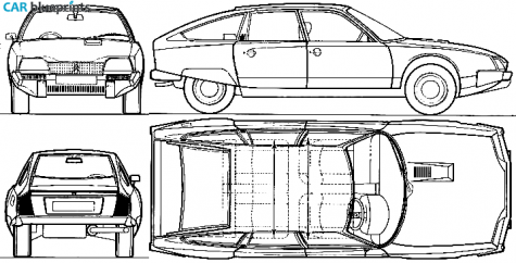 1975 Citroen CX Hatchback blueprint