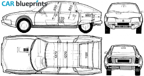 1975 Citroen CX Hatchback blueprint