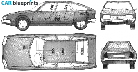 1975 Citroen CX Hatchback blueprint