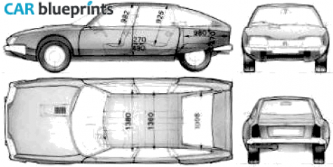 1977 Citroen CX Hatchback blueprint