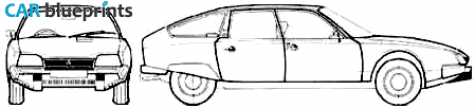 1974 Citroen CX 2200 Diesel Hatchback blueprint