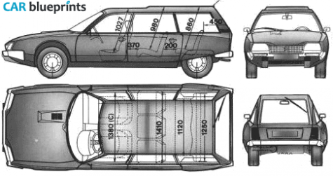 1978 Citroen CX Break Familiale Wagon blueprint