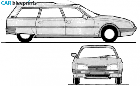 1976 Citroen CX Break Wagon blueprint