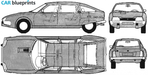 1979 Citroen CX Prestige Hatchback blueprint