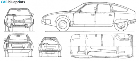 1974 Citroen CX Hatchback blueprint