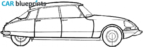 1972 Citroen DS 20 Hatchback blueprint