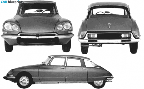 1971 Citroen DS 21 Pallas Hatchback blueprint