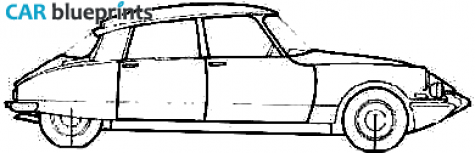 1969 Citroen DS 21 Hatchback blueprint