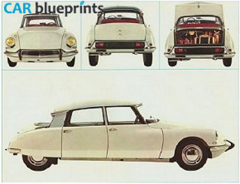 1966 Citroen DS19 Hatchback blueprint