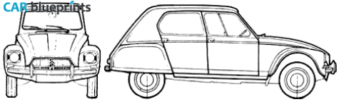 1968 Citroen Dyane 6 Hatchback blueprint