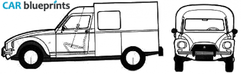 1978 Citroen Acadiane Van blueprint