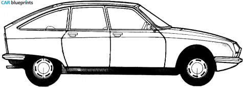 1977 Citroen GS Hatchback blueprint