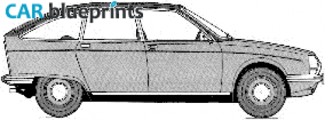 1973 Citroen GS Birotor Hatchback blueprint