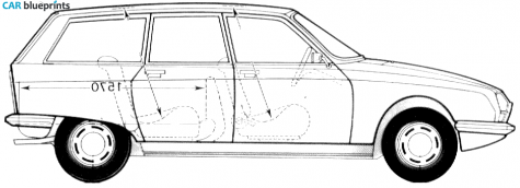 1977 Citroen GS Break Wagon blueprint