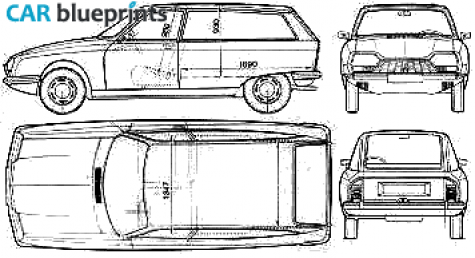 1975 Citroen GS Commerciale Wagon blueprint