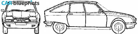 1971 Citroen GS X2 Hatchback blueprint