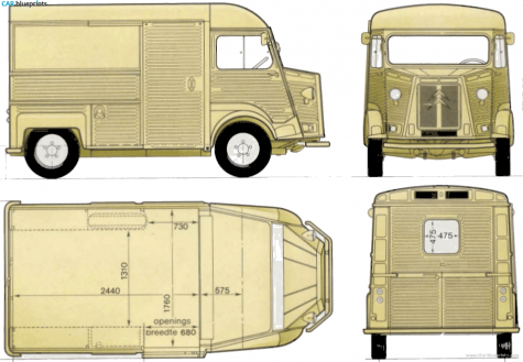 1980 Citroen H Van blueprint