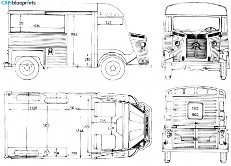 1947 Citroen HY Van blueprint