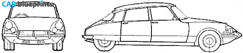 1955 Citroen ID 19 Hatchback blueprint