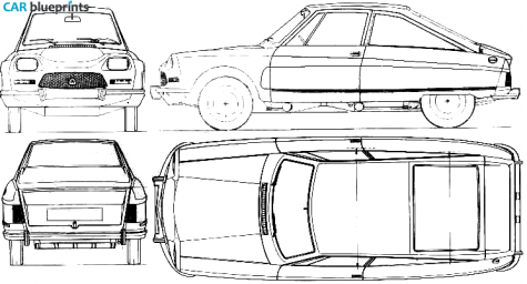 1969 Citroen M35 Coupe blueprint