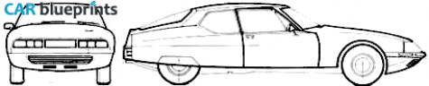 1970 Citroen SM Coupe blueprint