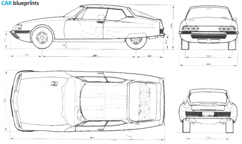 1970 Citroen SM Coupe blueprint