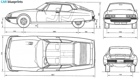 1970 Citroen SM Coupe blueprint