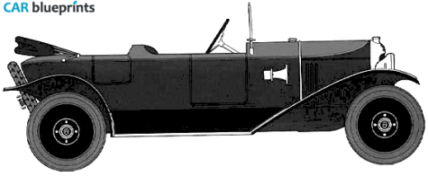 1921 Citroen Type A Sport Torpedo Cabriolet blueprint