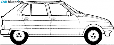 1981 Citroen Visa 11RE Hatchback blueprint