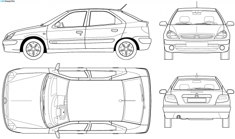 2005 Citroen Xsara Berline Hatchback blueprint