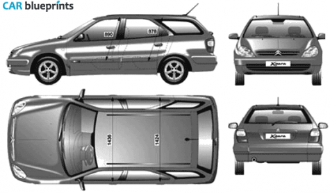 1997 Citroen Xsara Break Wagon blueprint