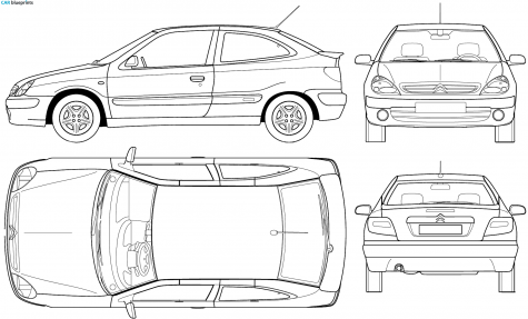 2005 Citroen Xsara Coupe blueprint