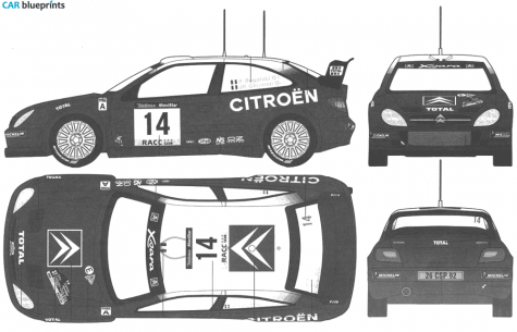 2001 Citroen Xsara WRC Coupe blueprint