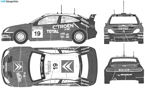 2003 Citroen Xsara WRC Coupe blueprint