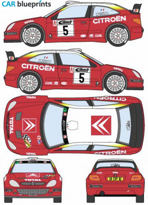 2005 Citroen Xsara WRC Coupe blueprint