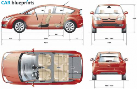 Citroen C4 Coupe blueprint