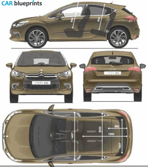 2011 Citroen DS4 Wagon blueprint