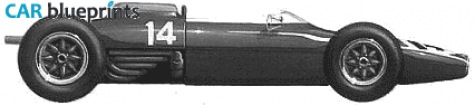 1963 Cooper Climax T66 F1 OW blueprint
