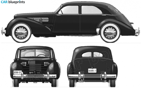 1937 Cord 810 Westchester Sedan blueprint