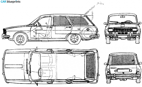 1969 Dacia 1300 F Wagon blueprint