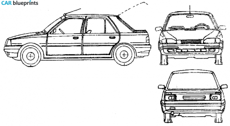 2000 Dacia Super Nova Sedan blueprint