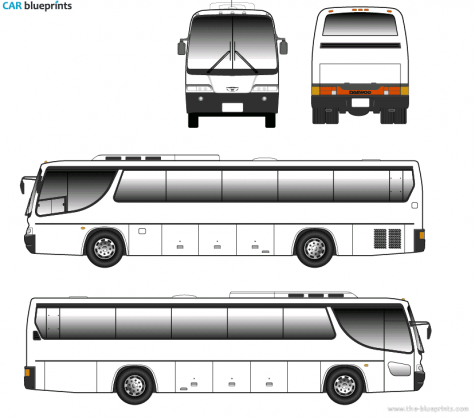 Daewoo BH116 Bus blueprint