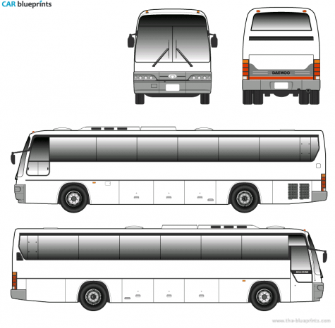 Daewoo BH120F Bus blueprint