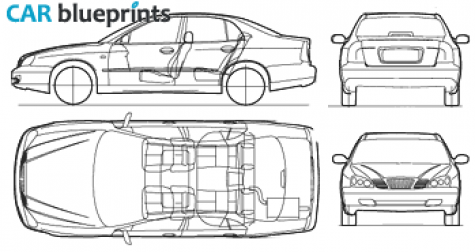 2000 Daewoo Evanda Sedan blueprint